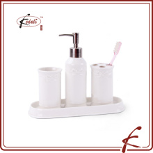 quality printed china 4 pcs ceramic bathroom accessory